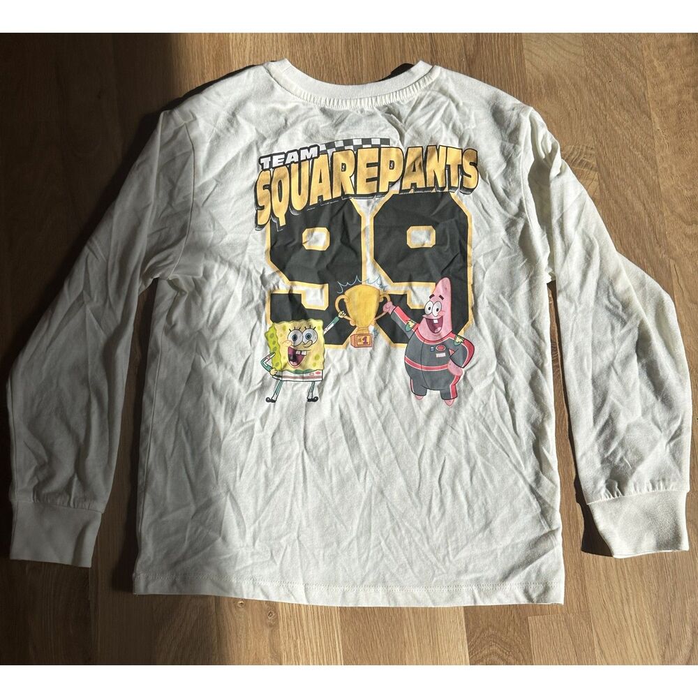 Nickelodeon SpongeBob SquarePants Long Sleeve Shirt Kids Size 6-7 Cream Patrick